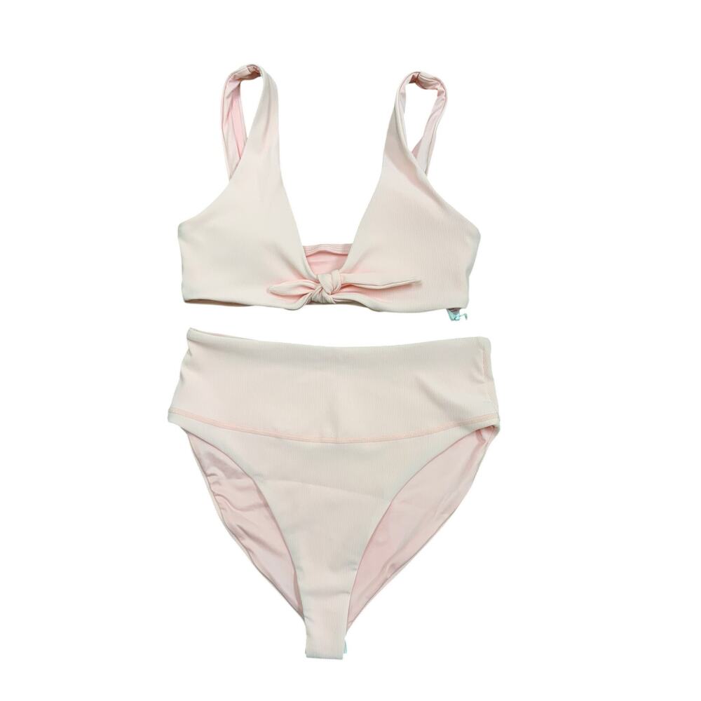 Wilo The Label Ribbed Tie-Front Bikini Set
